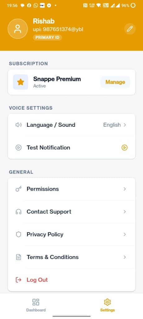 Settings View